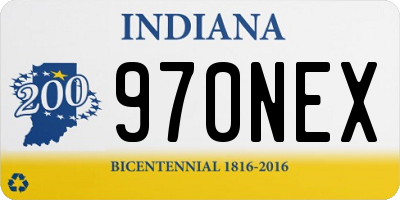 IN license plate 970NEX