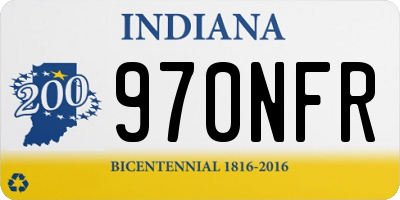 IN license plate 970NFR