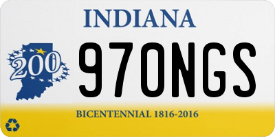 IN license plate 970NGS