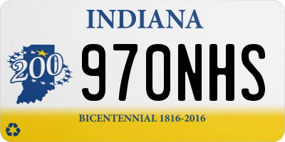 IN license plate 970NHS