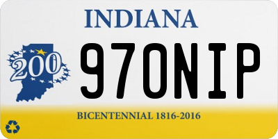 IN license plate 970NIP
