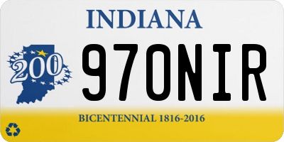 IN license plate 970NIR