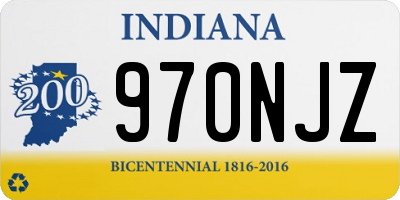 IN license plate 970NJZ