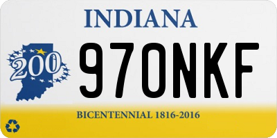 IN license plate 970NKF