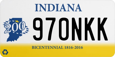 IN license plate 970NKK