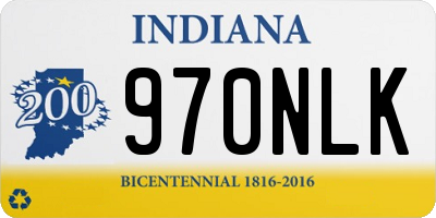 IN license plate 970NLK