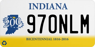 IN license plate 970NLM