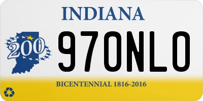 IN license plate 970NLO