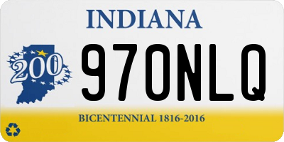 IN license plate 970NLQ