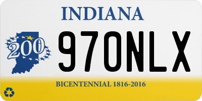 IN license plate 970NLX