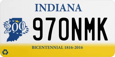 IN license plate 970NMK
