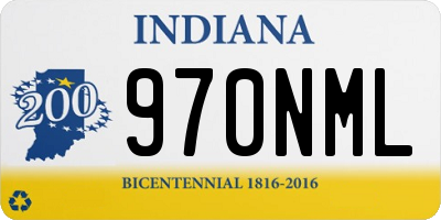 IN license plate 970NML