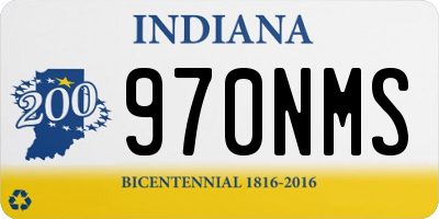 IN license plate 970NMS