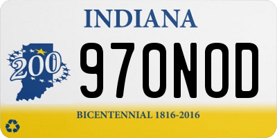 IN license plate 970NOD