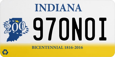 IN license plate 970NOI