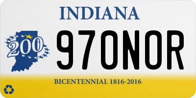 IN license plate 970NOR