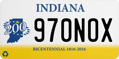 IN license plate 970NOX