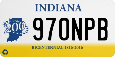 IN license plate 970NPB