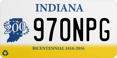 IN license plate 970NPG