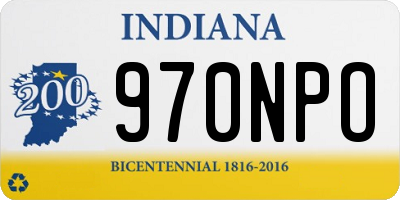 IN license plate 970NPO