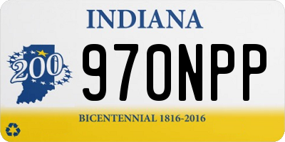 IN license plate 970NPP