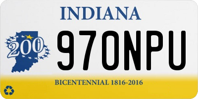 IN license plate 970NPU