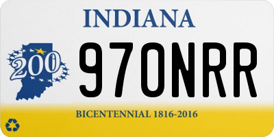 IN license plate 970NRR