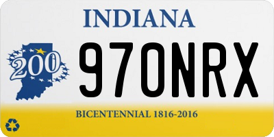 IN license plate 970NRX