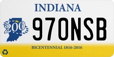 IN license plate 970NSB