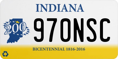 IN license plate 970NSC