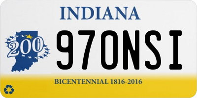 IN license plate 970NSI