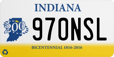 IN license plate 970NSL