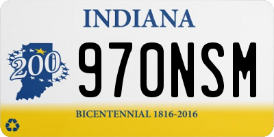 IN license plate 970NSM