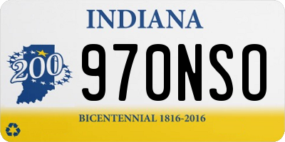 IN license plate 970NSO