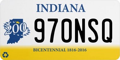 IN license plate 970NSQ