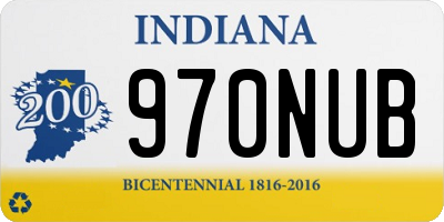 IN license plate 970NUB