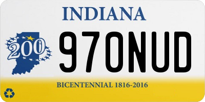 IN license plate 970NUD