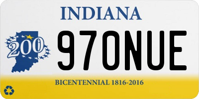 IN license plate 970NUE