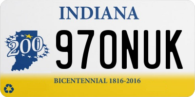 IN license plate 970NUK