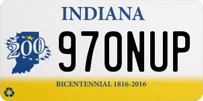 IN license plate 970NUP
