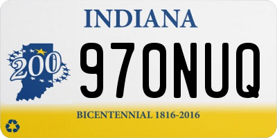 IN license plate 970NUQ
