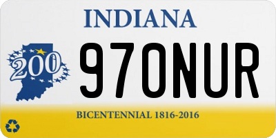 IN license plate 970NUR