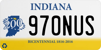 IN license plate 970NUS