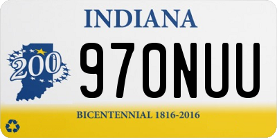 IN license plate 970NUU
