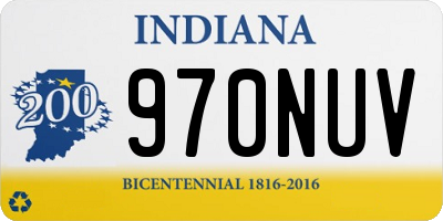 IN license plate 970NUV