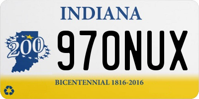 IN license plate 970NUX
