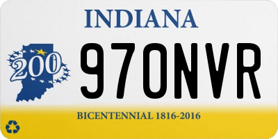 IN license plate 970NVR