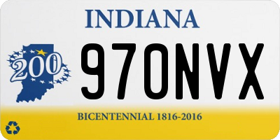 IN license plate 970NVX