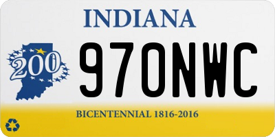 IN license plate 970NWC