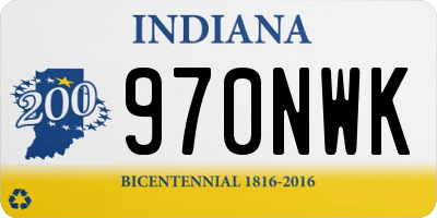 IN license plate 970NWK